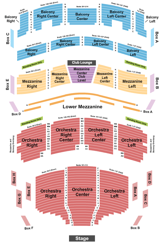 Broward Center For The Performing Arts Les Misérables Seating Chart